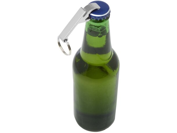 Abridor de botellas y latas Tao aluminio reciclado con llavero Plateado detalle 7