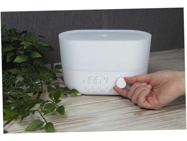 Humidificador aromático 4 en 1 Prixton Connected con Bluetooth Blanco detalle 7