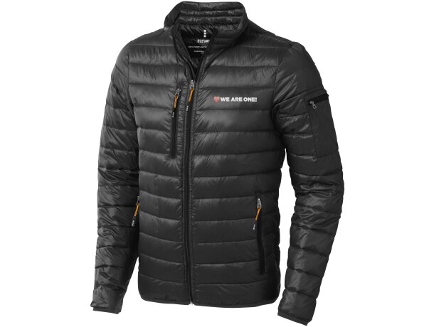 Chaqueta ligera plumón natural hombre Scotia Antracita detalle 30