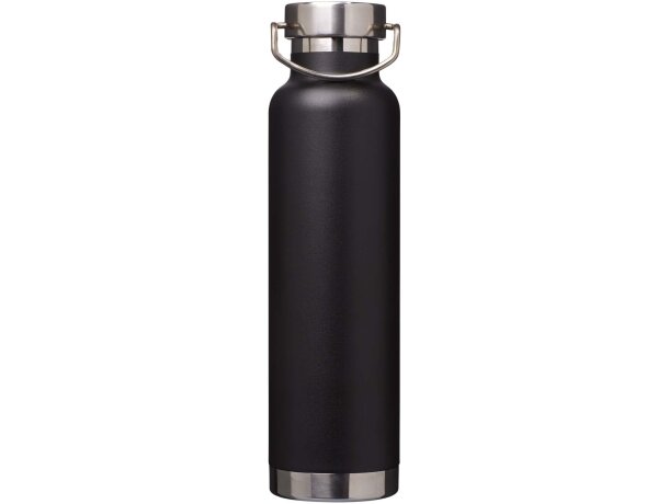Botella Thor 650ml acero inoxidable reciclado certificado RCS Negro intenso detalle 14