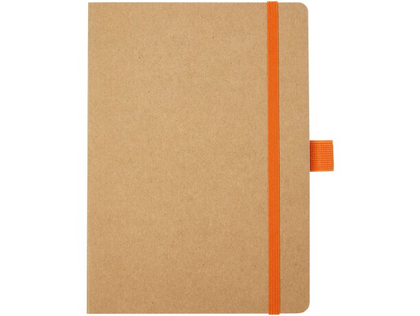 Libreta papel reciclado Berk con elástico de color Naranja detalle 14
