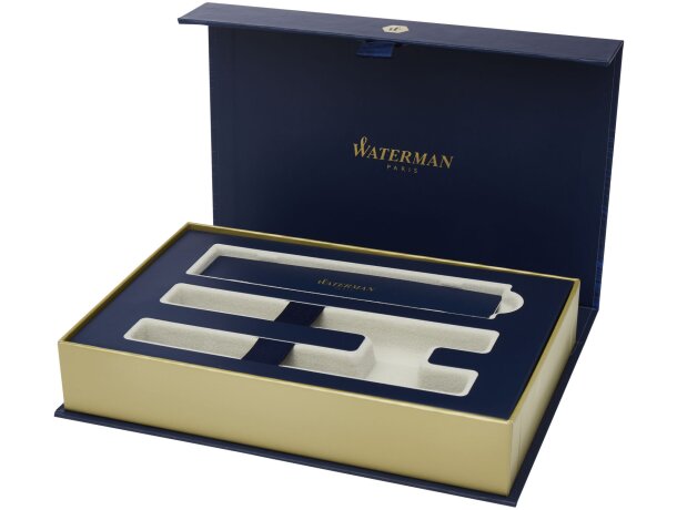 Set Waterman Allure con bolígrafo y rollerball en caja regalo Negro intenso detalle 3