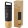 Botella de acero inoxidable con aislamiento al vacío de cobre de 540 ml con pared exterior de bambú Torne personalizada