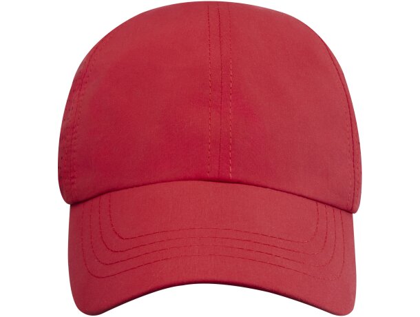 Gorra reciclada de 6 paneles Cool Fit GRS Mica Rojo detalle 6