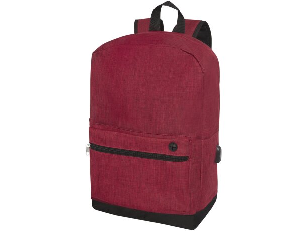 Mochila Hoss USB 15.6 pulgadas acolchada 16L compartimentos Azul marino detalle 15