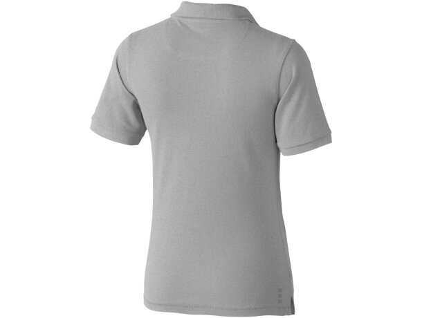Polo de mujer barato en algodón 200 g/m2 Elevate Life Calgary Mezcla de grises detalle 57