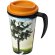 Taza térmica personalizada en pp 350ml Negro intenso/naranja