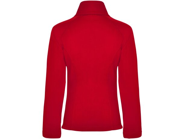 Chaqueta softshell mujer Antártida Roly con cremallera invertida Rojo detalle 13