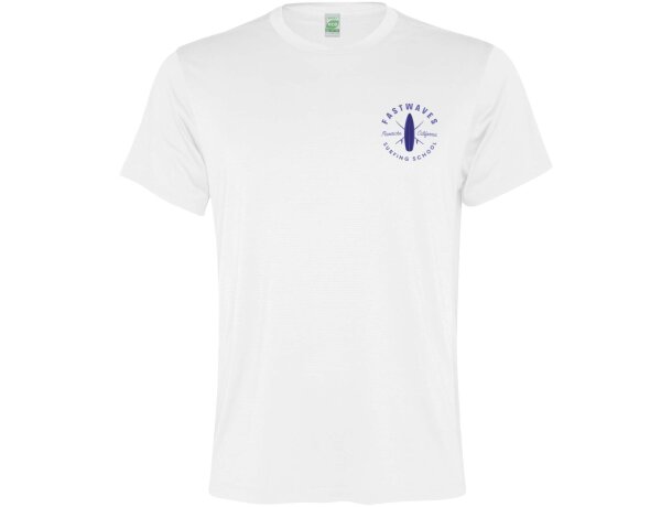 Camiseta técnica manga corta hombre Slam Roly Blanco detalle 1