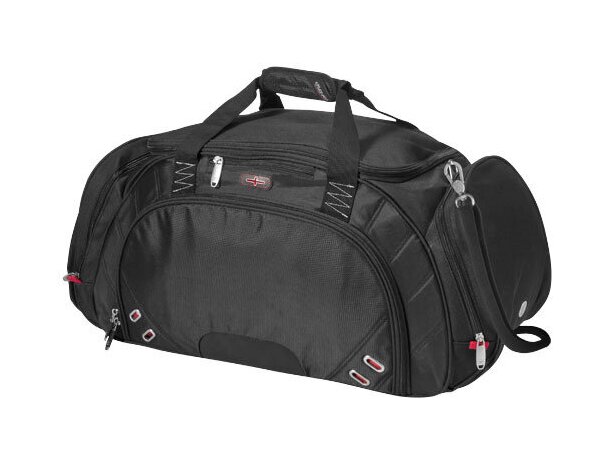 Bolsa de viaje de nylon marca Elleven personalizada negro intenso Bolsa de viaje de nylon marca Elleven personalizada negro intenso