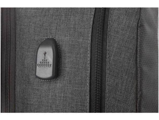 Mochila para ordenador personalizada 17 poliéster Overland Carbón detalle 5