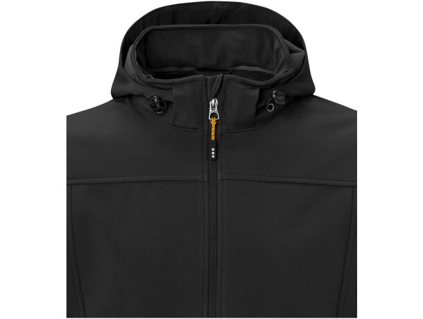 Chaqueta softshell de hombre Langley impermeable transpirable Negro intenso detalle 39