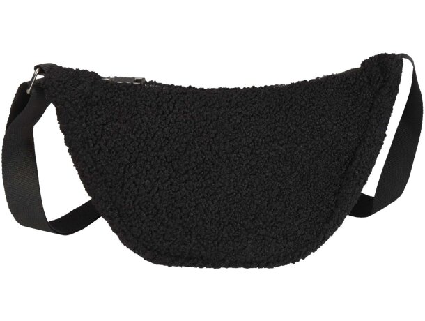 Riñonera Bear 3L de sherpa reciclado certificado GRS Negro intenso detalle 6