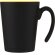 Taza de cerámica con asa Oli 360 ml personalizable Amarillo/negro intenso detalle 5