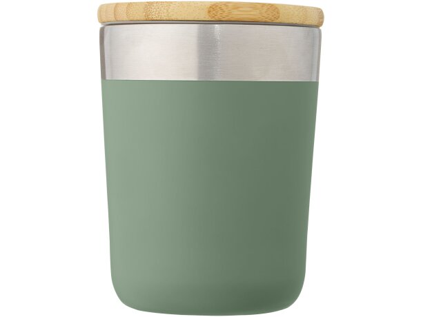 Vaso isotérmico Lagan con tapa bambú y aislamiento al vacío Verde mezcla detalle 20
