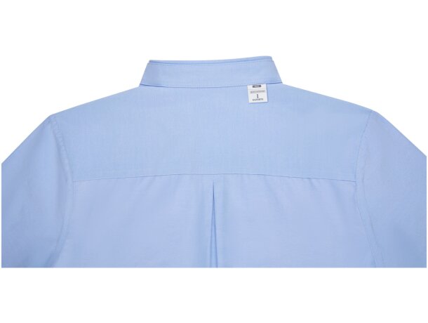 Camisa manga larga hombre Pollux Oxford CVC personalizable Azul claro detalle 9