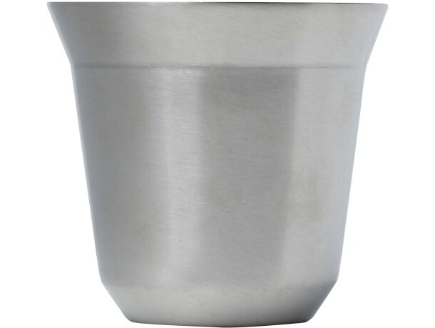 Tazas espresso Duo acero inoxidable reciclado certificado Plateado detalle 2