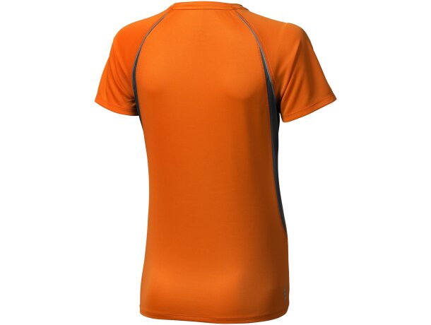 Camiseta técnica Quebec personalizada naranja/antracita