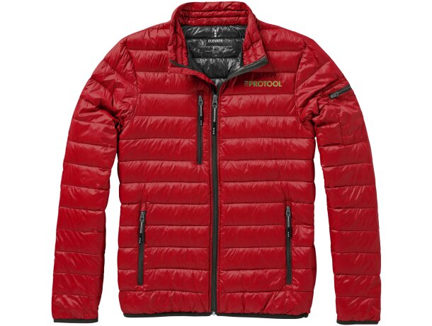 Chaqueta ligera plumón natural hombre Scotia Rojo detalle 1