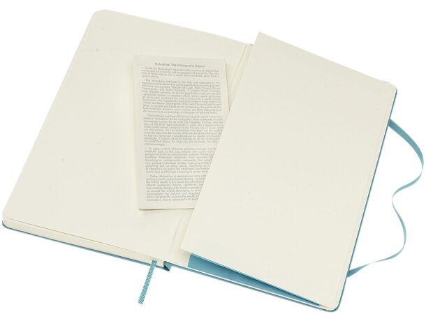 Libreta tapa dura rayada Classic Moleskine con cierre elástico Azul arrecife detalle 29