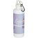 Botella Oregon 750ml con mosquetón en PET reciclado certificado Blanco detalle 7