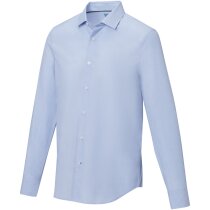 Camisa orgánica manga larga hombre Cuprite azul