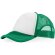 Gorra con cierre ajustable y rejilla verde