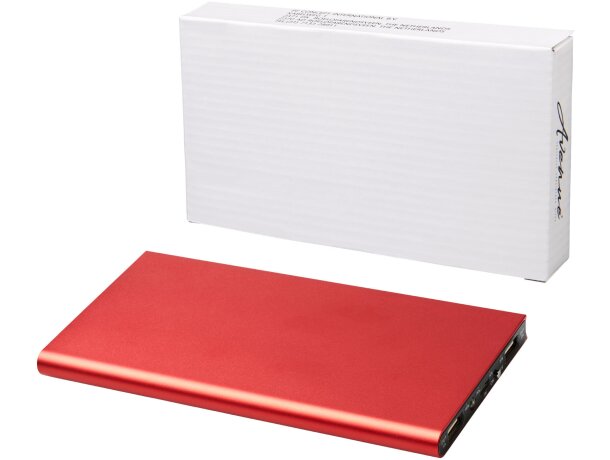 Batería externa de aluminio Plate 8000 mAh con USB tipo C Rojo detalle 28