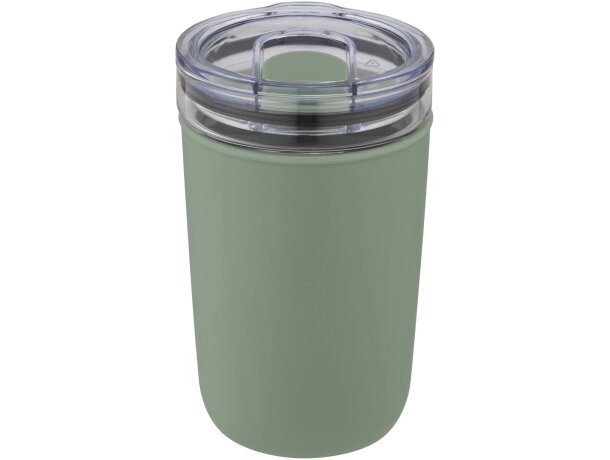 Vaso Bello vidrio borosilicato 420ml con carcasa reciclada Verde mezcla detalle 17