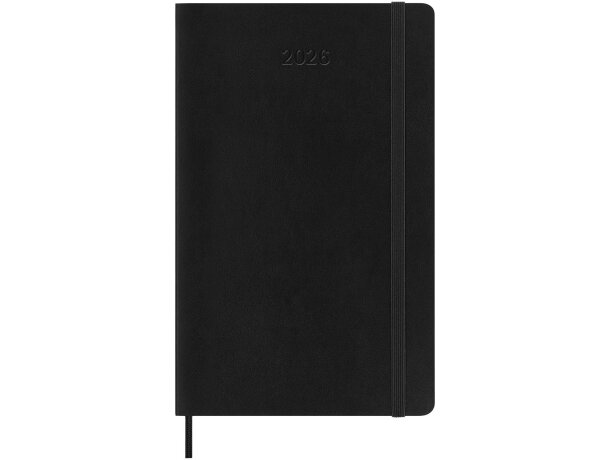 Agenda diaria Moleskine tapa blanda 2026 papel FSC Negro intenso detalle 1