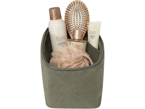 Neceser organizador Aware Pack de algodón reciclado Verde detalle 6