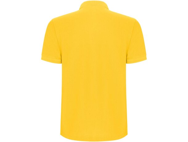Polo manga corta hombre Pegaso Premium Roly punto piqué Amarillo detalle 8
