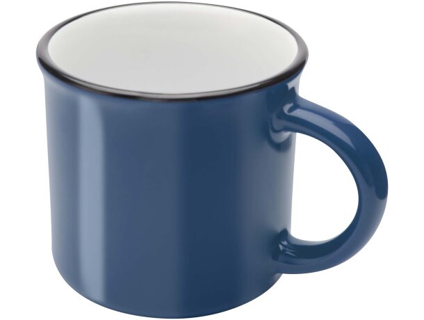 Taza cerámica Bari 240 ml diseño vintage acabado brillante Azul arrecife detalle 21