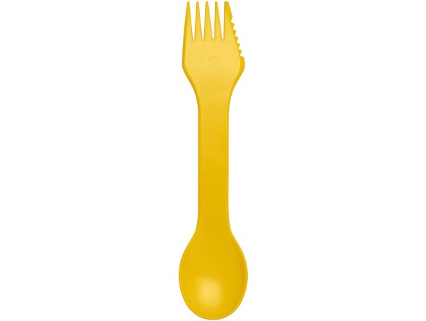 Cuchara, tenedor y cuchillo 3 en 1 Epsy Amarillo detalle 23