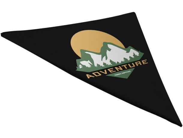 Pañuelo Heracles de poliéster reciclado con certificado GRS Negro intenso detalle 5