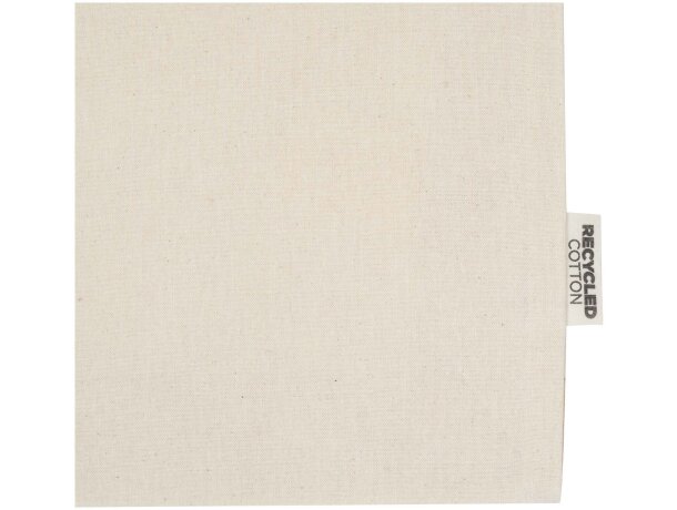 Bolsa tote con refuerzos algodón reciclado certificado GRS Madras Natural detalle 5