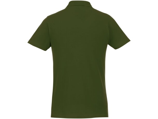 Polo de manga corta para hombre Helios Verde militar detalle 35