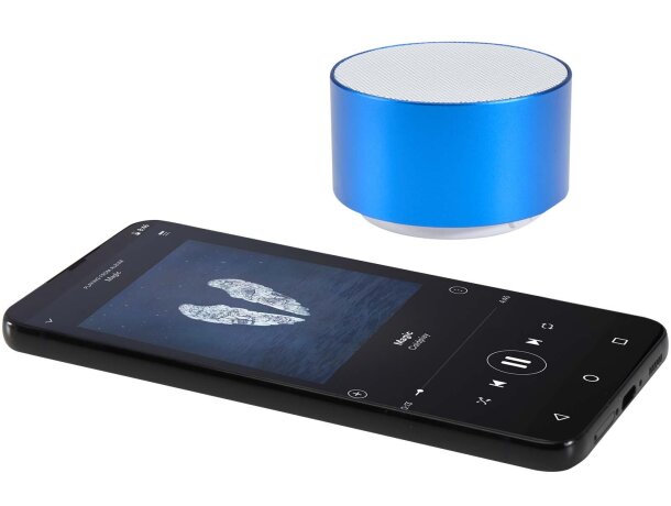 Altavoz inalámbrico bluetooth Ankaa aluminio reciclado 3W Azul real detalle 20