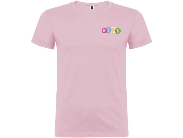 Camiseta infantil Beagle Roly de algodón con cuello redondo Rosa claro detalle 31