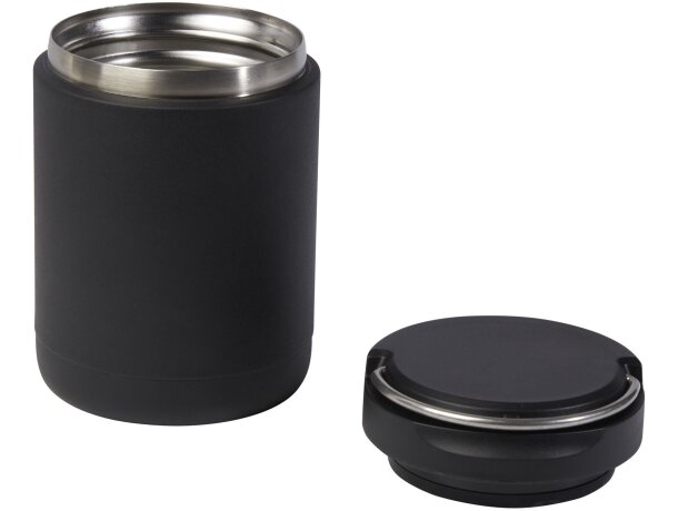 Fiambrera térmica Doveron acero inoxidable reciclado 500ml Negro intenso detalle 4