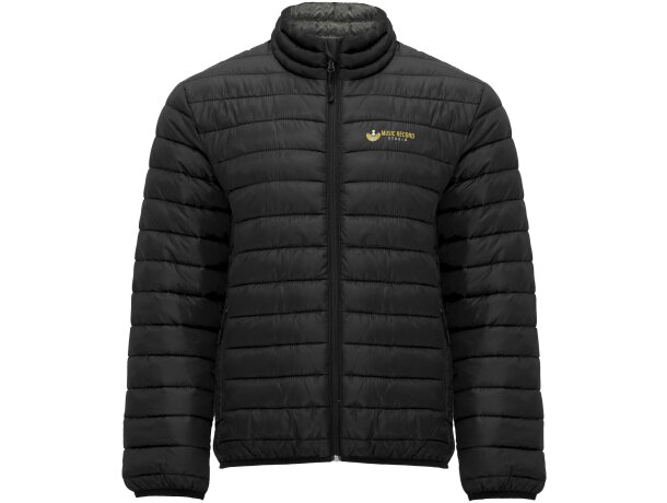Chaqueta aislante Finland Roly hombre con relleno polyester Negro intenso detalle 1