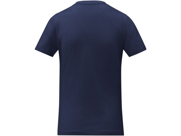 Camiseta de manga corta y cuello en V para mujer Somoto Azul marino detalle 11