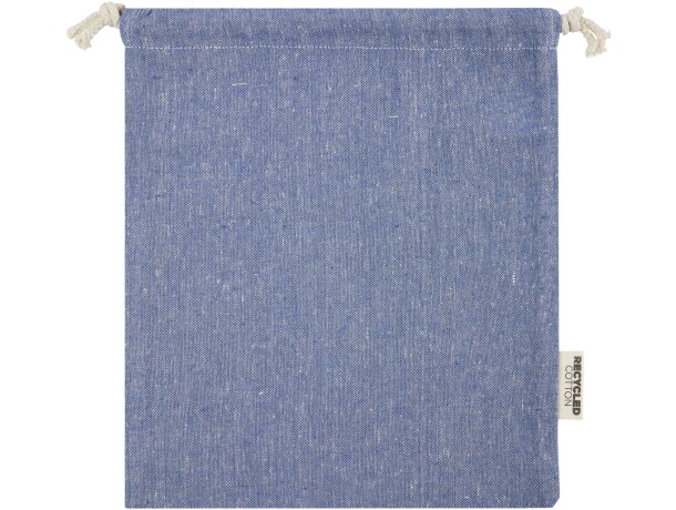 Bolsa de regalo Pheebs algodón reciclado con cierre Azul mezcla detalle 7