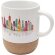 Taza cerámica sublimación Billie 300ml con base corcho Blanco detalle 1