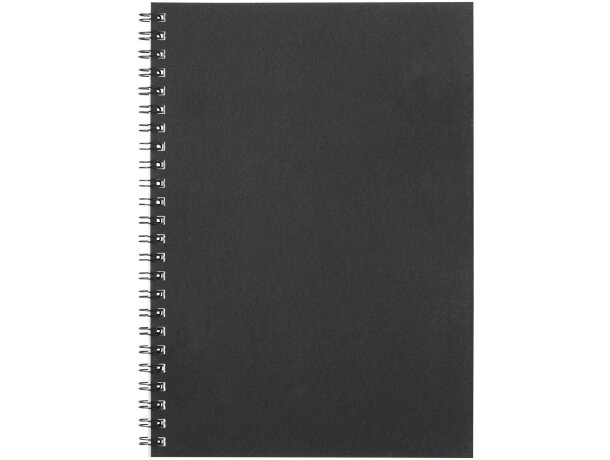 Cuaderno espiral A5 Desk-Mate papel reciclado 50 hojas Negro intenso detalle 2