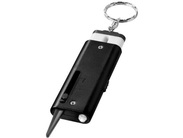 Llavero linterna y medidor de du¡dibujo de ruedas personalizado negro intenso Llavero linterna y medidor de du¡dibujo de ruedas personalizado negro intenso