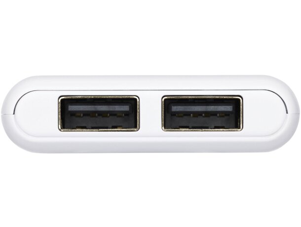 Batería externa 5000 mAh Odyssey con doble salida USB Blanco detalle 8