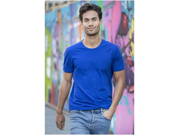 Camiseta manga corta orgánica hombre Balfour algodón certificado Mezcla de grises detalle 40