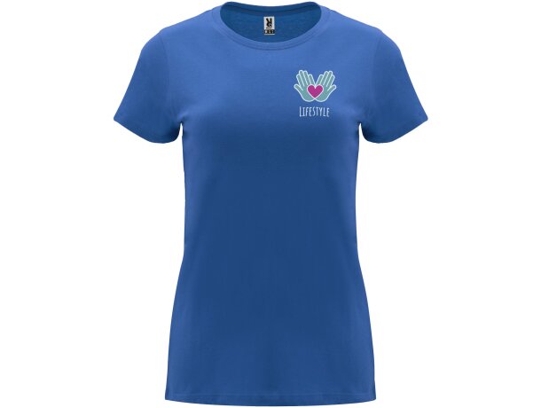 Camiseta manga corta mujer Capri Roly 100% algodón 170 g/m² Azul real detalle 13