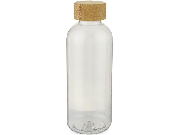 Botellas baratas Ziggs 650 ml PET reciclado con tapa de bambú Carbón transparente detalle 9